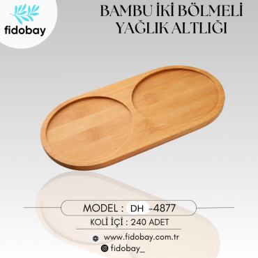 DH-4877 - BAMBU İKİ BÖLMELİ YAĞLIK ALTLIĞI