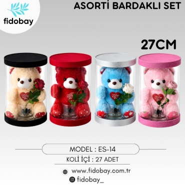 ES-14 - ASORTİ BARDAKLI SET 27CM
