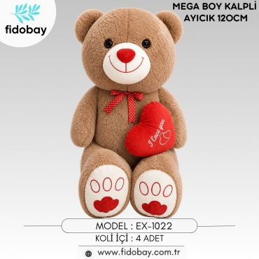 EX-1022 - MEGA BOY KALPLİ AYICIK 120CM