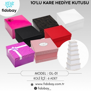 GL-01 - 10'LU KARE HEDİYE KUTUSU