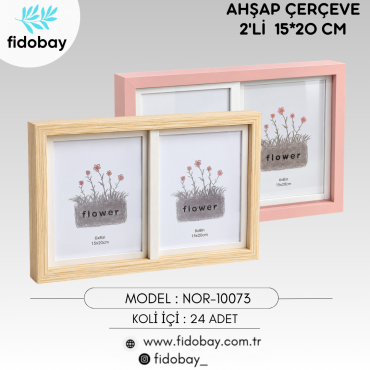 NOR-10073 - AHŞAP ÇERÇEVE 2'Lİ 15*20CM
