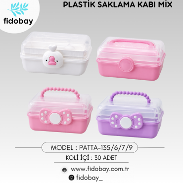 PATTA-135/6/7/9 - PLASTİK SAKLAMA KABI MİX