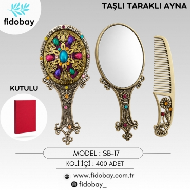 SB-17 - TAŞLI TARAKLI AYNA