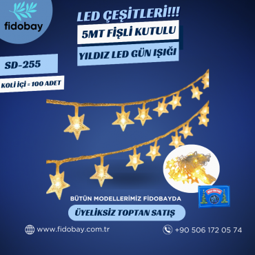SD-255 5 MT FİŞLİ KUTULU YILDIZ LED GÜNIŞIĞI
