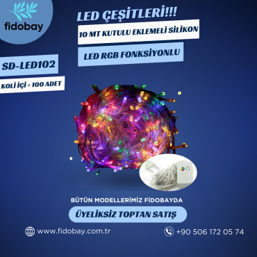 SD-LED102 - 10 MT KUTULU EKLEMELİ SİLİKON LED RGB FONKSİYONLU