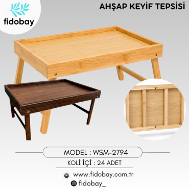 WSM-2794 - AHŞAP KEYİF TEPSİSİ
