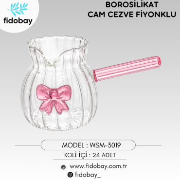 WSM-3019 - BOROSİLİKAT CAM CEZVE FİYONKLU