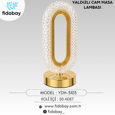 YDH-3103 - YALDIZLI CAM MASA LAMBASI
