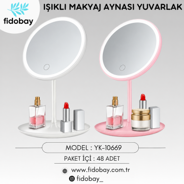 YK-10669 - IŞIKLI MAKYAJ AYNASI YUVARLAK