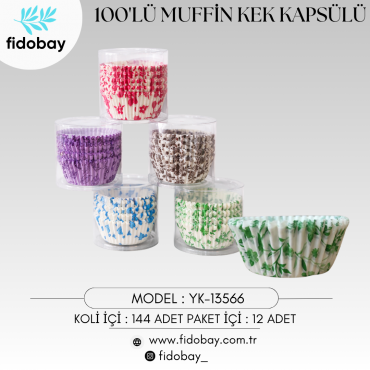 YK-13566 - 100'LÜ MUFFİN KEK KAPSÜLÜ BOX12